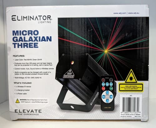 Eliminator Lighting Micro Green & Red Laser Galaxian - NEW - Thumbnail 2