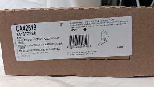 ​Cleveland Faucet CA42519 Baystone Chrome Single-Handle Kitchen Faucet - NEW - Thumbnail 2