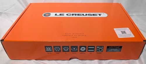 Le Creuset Rectangular Skinny Grill - Enameled Cast Iron - Lapis (Blue) - NEW - Thumbnail 3