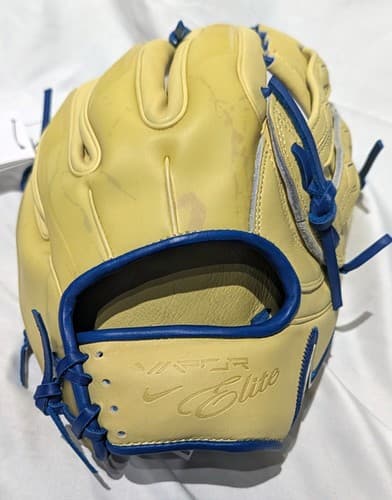 Nike Vapor Elite Acuna Outfield Baseball Glove - 12.75", RHT, Blue/Yellow - NEW - Thumbnail 2