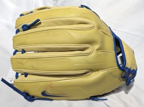 Nike Vapor Elite Acuna Outfield Baseball Glove - 12.75", RHT, Blue/Yellow - NEW - Thumbnail 4