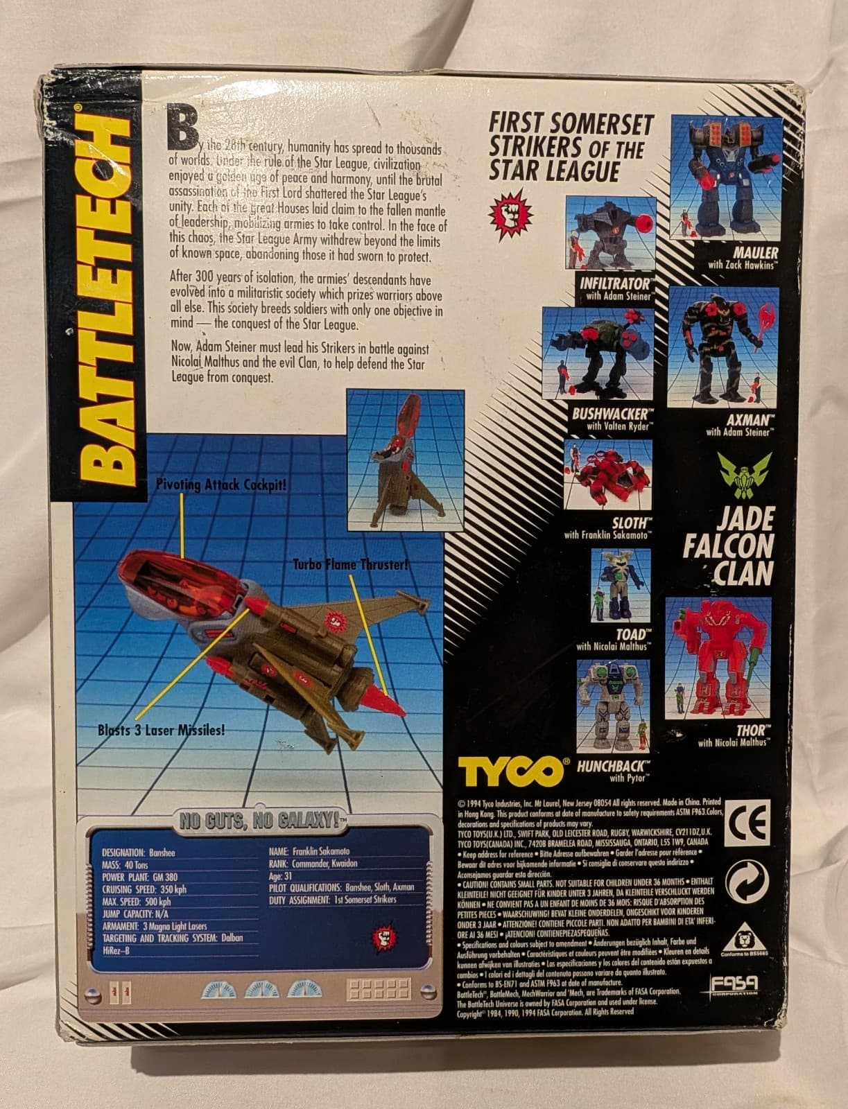 Tyco BattleTech BANSHEE with Franklin Sakamoto Action Figure - NEW - Thumbnail 2