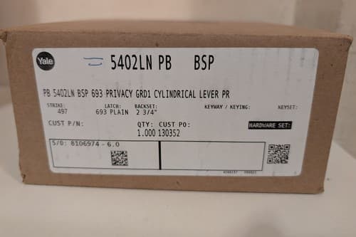 Yale Assa Abloy 5402LN PB BSP (Black Satin) x 497 - Privacy/Bathroom Door - NEW - Thumbnail 3