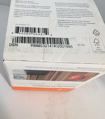 Ring Jobsite Security Motion Sensor - Orange - NEW - Thumbnail 3