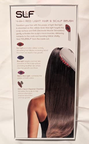 SLF 4-in-1 Red Light Therapy Dry Paddle Brush Hair & Scalp Brush - NEW - Thumbnail 2