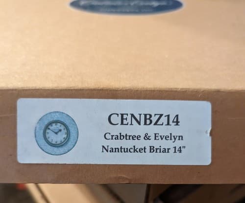 Crabtree & Evelyn Nantucket Briar 14" Wall Clock - CENBZ14 - NEW - Thumbnail 3