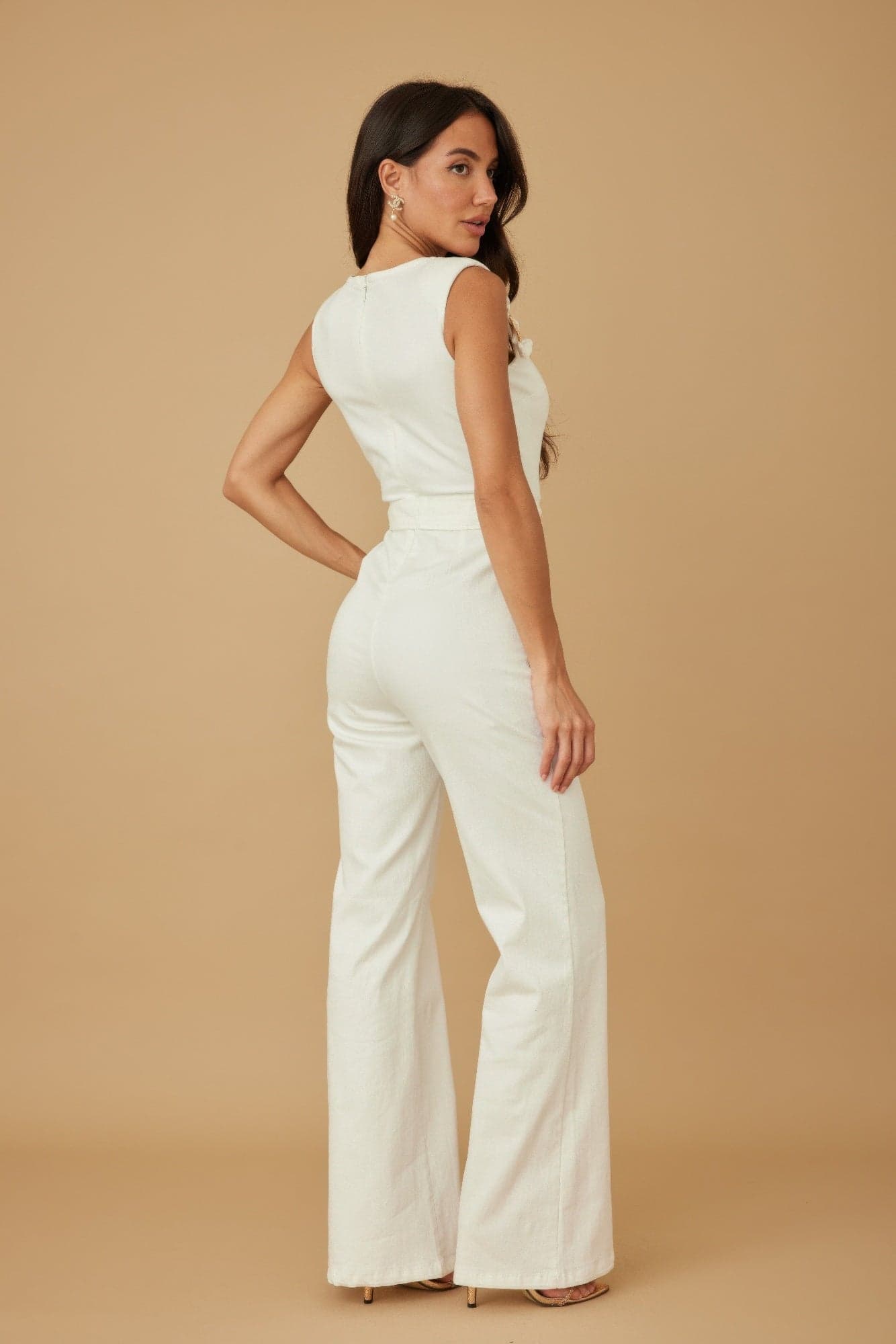 Intertwined Ring Detail With Strap Jumpsuit - L - Thumbnail 4