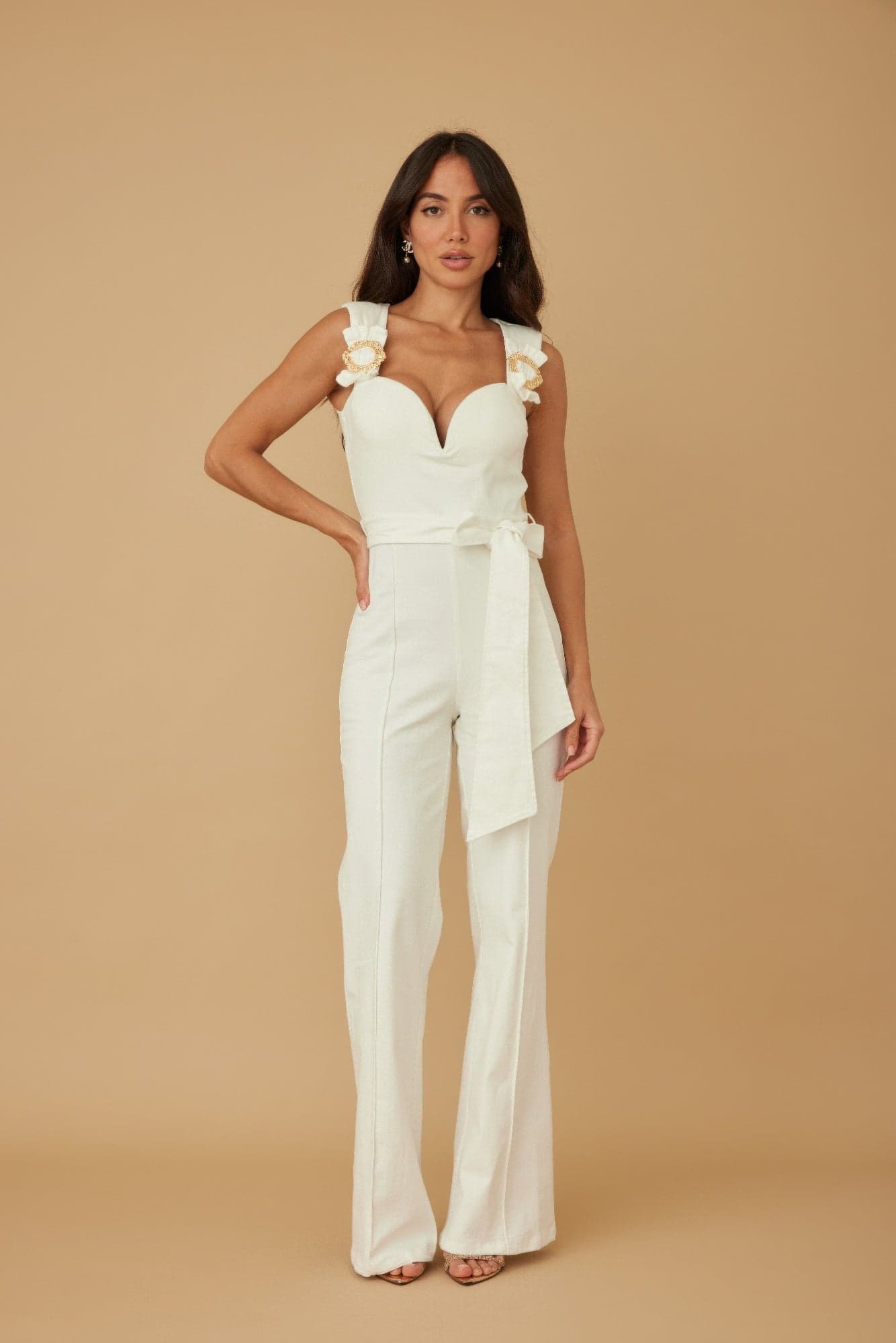 Intertwined Ring Detail With Strap Jumpsuit - M