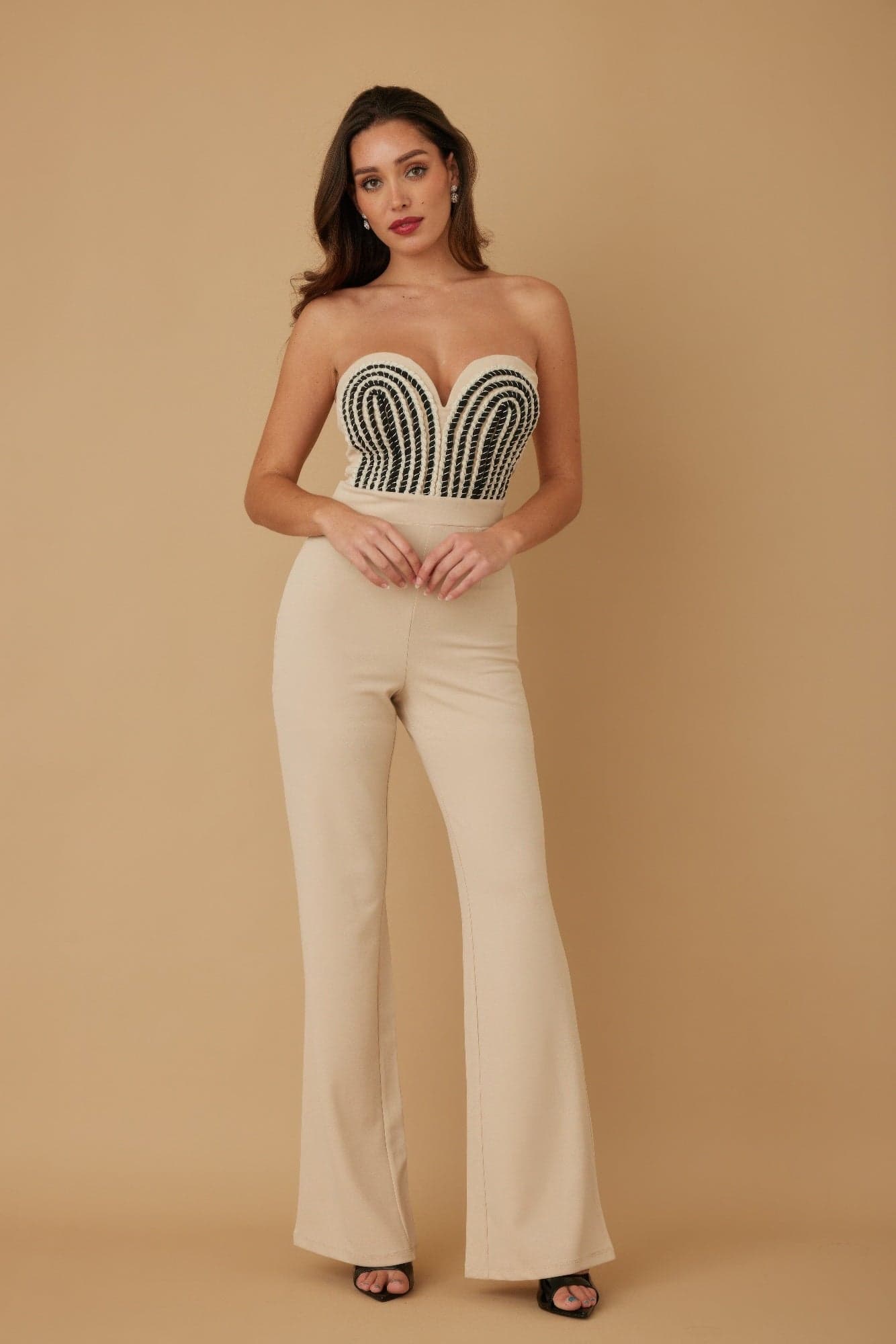 Threaded Twisted Rope Knot Tie Jumpsuit - L - Thumbnail 2