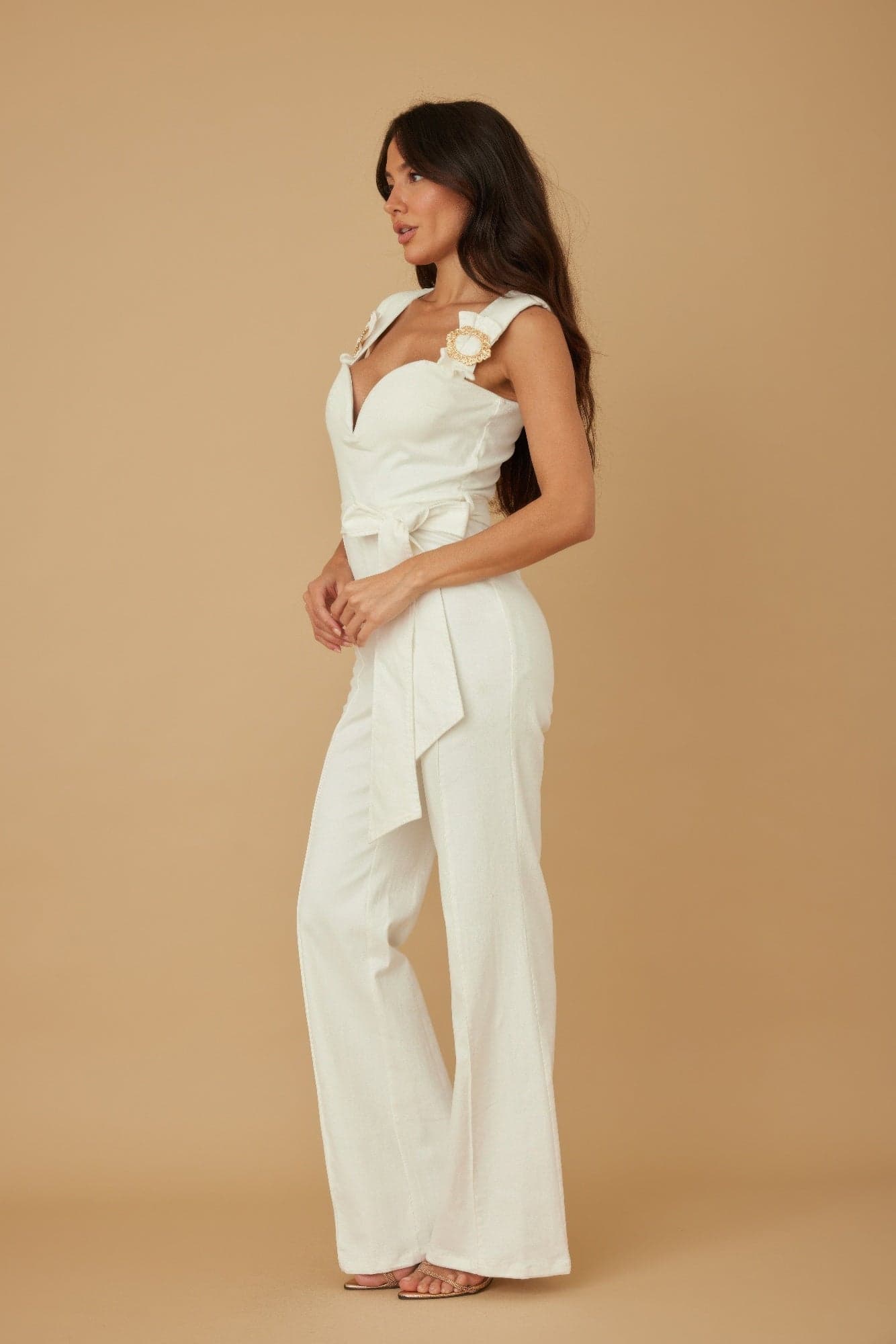 Intertwined Ring Detail With Strap Jumpsuit - L - Thumbnail 2