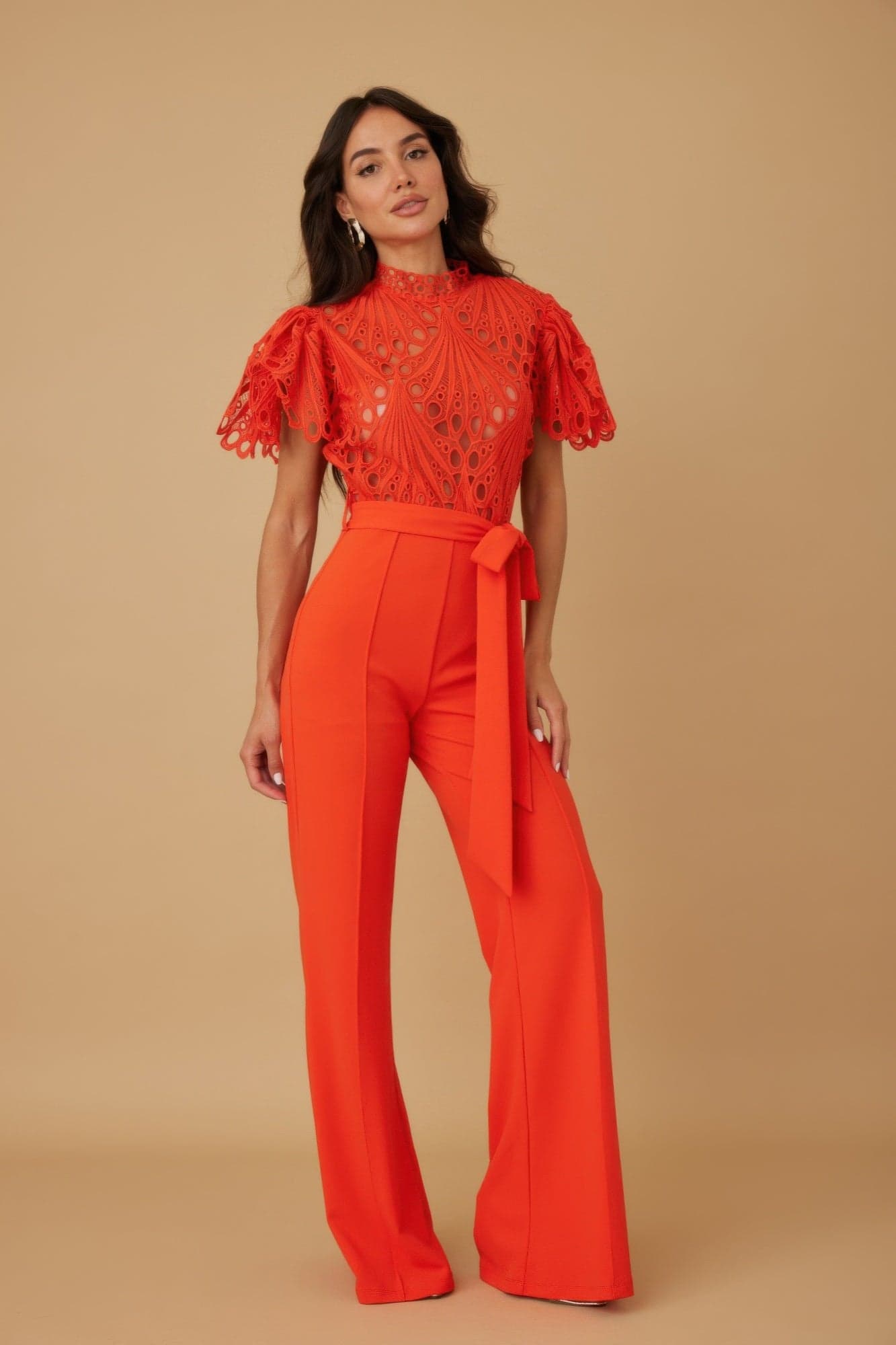 Fashion Crochet Jumpsuit - L