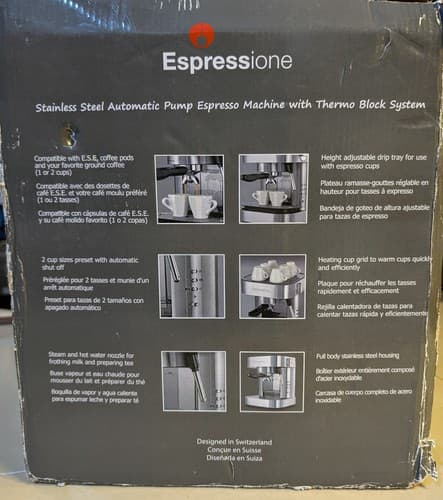 Espressione Stainless Steel Automatic Pump Espresso Machine/Coffee Maker - NEW - Thumbnail 2
