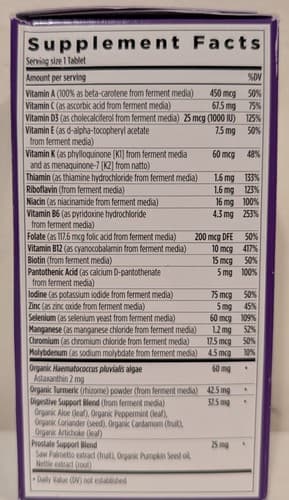 New Chapter Every Man's One Daily 55+ Multivitamin, 96 Tablets - EXP 07/27 - NEW - Thumbnail 2
