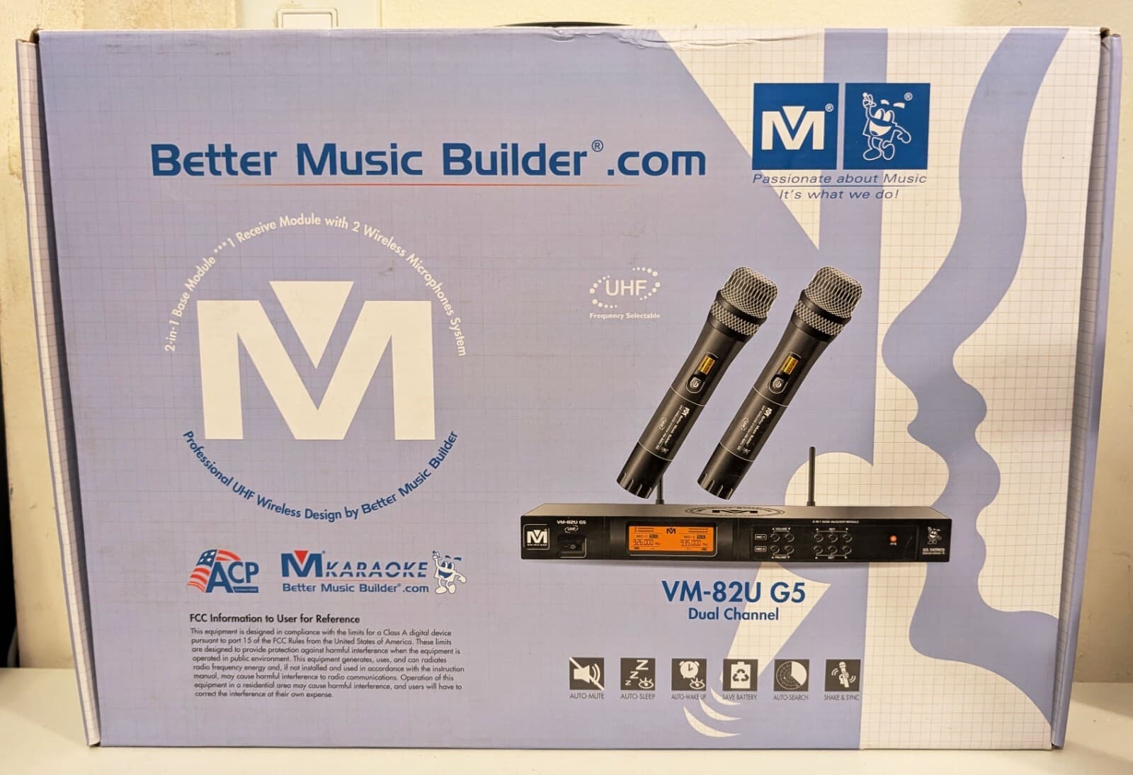 Better Music Builder VM-82U G5 - Dual Channel Karaoke Microphone System - NEW - Thumbnail 3