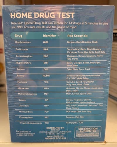 Rite Aid Home Drug Test Screening - 14 tests - EXP 08/31 - NEW - Thumbnail 2