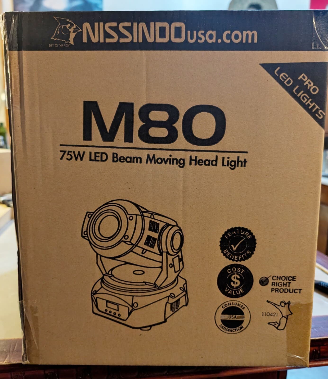 Nissindo M80 - 75W LED Beam Moving Head Light - NEW - Thumbnail 3