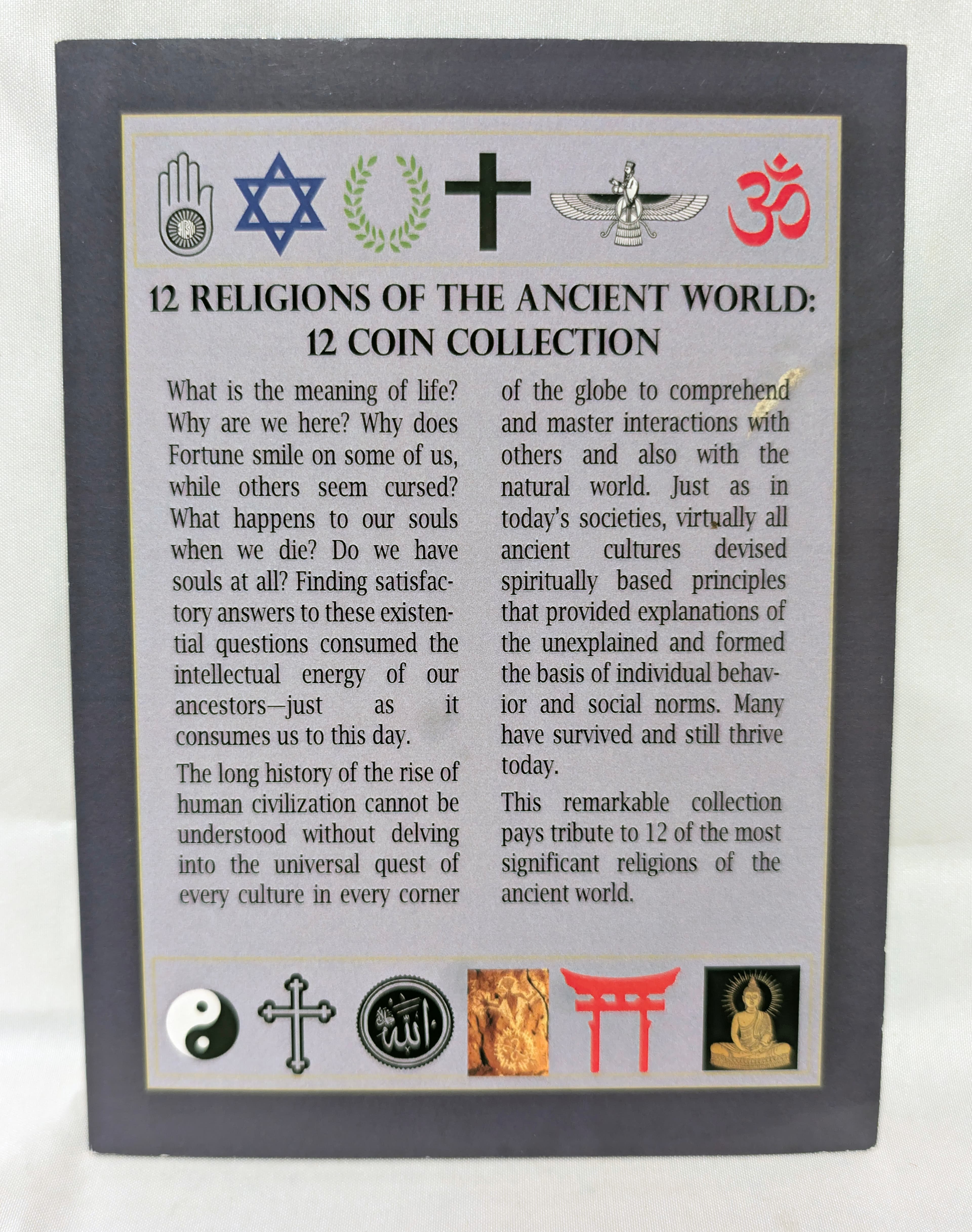12 Ancient World Religions 12-Coin Collection Set - with COA - Thumbnail 7