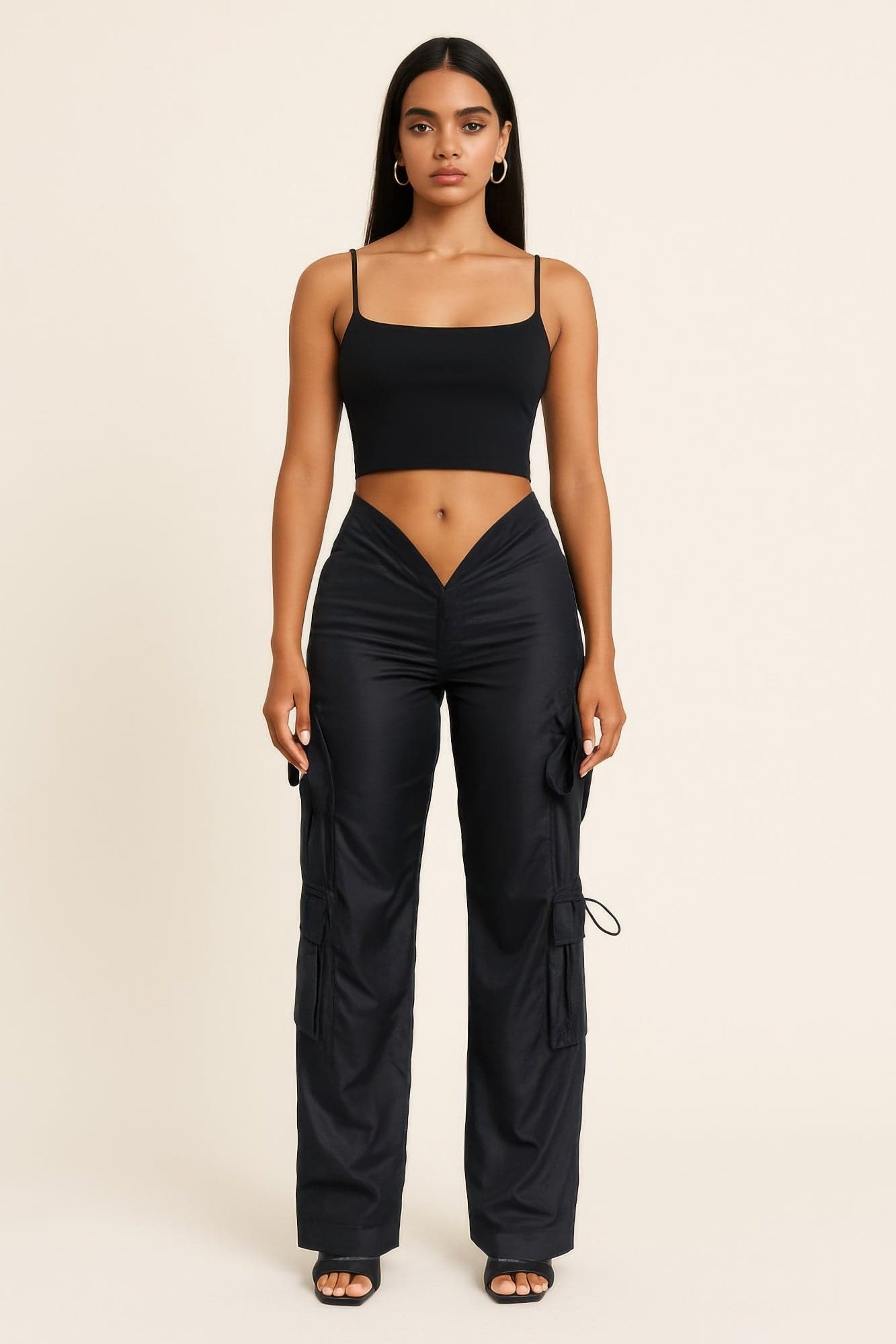 V Cut Cargo Pants - M - Thumbnail 2