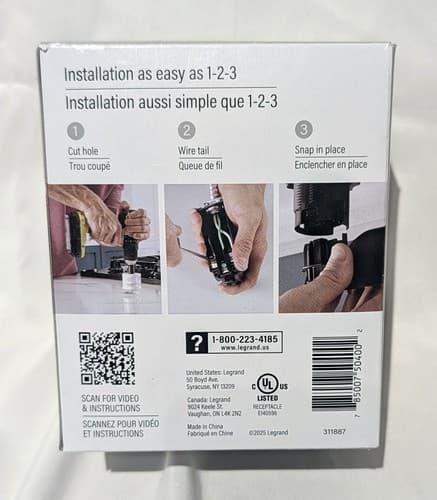 Legrand Pass & Seymour 15A (TR) Kitchen Countertop Outlet CP498TR15WSSCC2 - NEW - Thumbnail 2