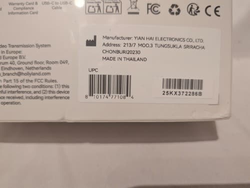 Hollyland Vcore Wireless HDMI Video Transmission System 4K30 Low Latency - NEW - Thumbnail 3
