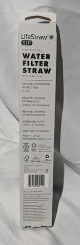 Lifestraw Sip Stainless Steel Water Filter Straw with Carry Case Included - NEW - Thumbnail 2