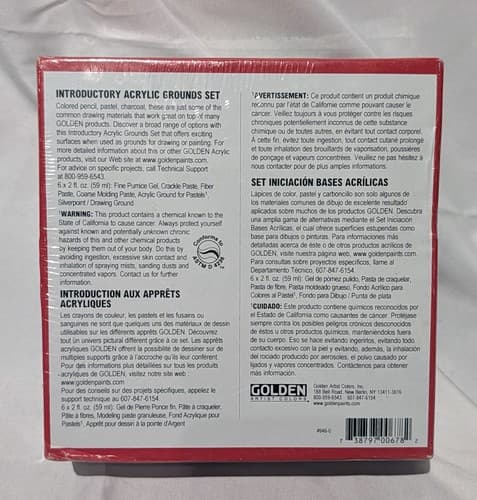 Golden Artist Colors Introductory Acrylic Grounds Set - 6 x 2 fl.oz (59ml) - NEW - Thumbnail 2