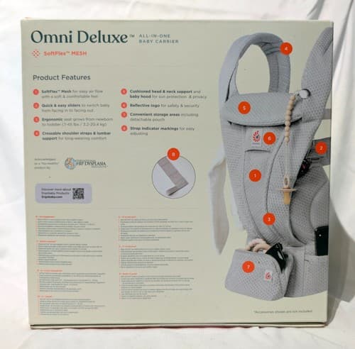Ergobaby Omni Deluxe All-in-One Baby Carrier (0-4 Years) - Black - NEW - Thumbnail 2