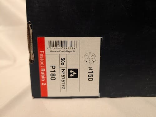 Festool 575192 Rubin 2 P180 150mm 6" Sanding Discs for Wood 50pcs Pack - NEW - Thumbnail 2