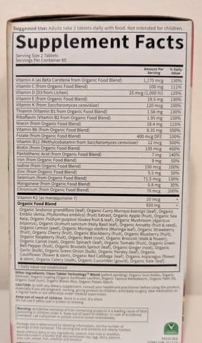 Garden of Life Mykind Organics Women's Multi - 120 Tablets - EXP 11/27 - NEW - Thumbnail 2
