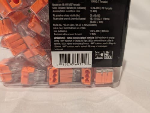 IDEAL 30-1033J Model 33 3-Ports Push-In Wire Connector 12-20AWG 250 Pack - NEW - Thumbnail 3