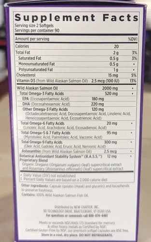 New Chapter Wholemega - Whole Fish Oil - 180ct Softgels - EXP 11/28 - NEW - Thumbnail 3