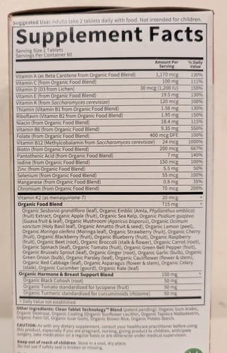 Garden of Life Mykind Organics Women's Multi 40+ - 120 Tablets - EXP 03/28 - NEW - Thumbnail 2
