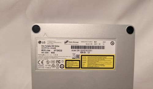 LG AP70NS50 DVDRW DL USB 2.0 Slim SuperMulti Blade External Drive - Silver - Thumbnail 4