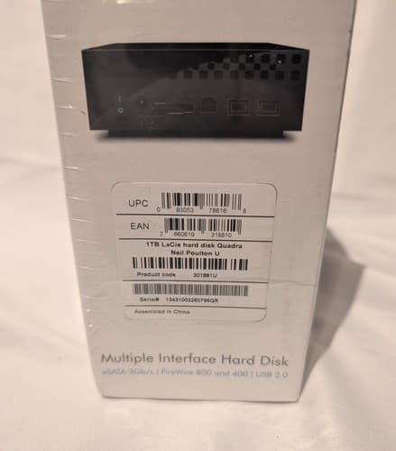 Lacie Quadra 1TB Multiple Interface External Hard Drive - NEW - Thumbnail 3