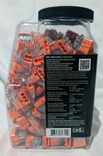 IDEAL 30-1033J Model 33 3-Ports Push-In Wire Connector 12-20AWG 250 Pack - NEW - Thumbnail 2