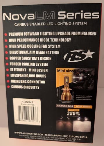Race Sport Lighting NovaLM Series - Canbus LED Lighting - H11NOVA - NEW - Thumbnail 2