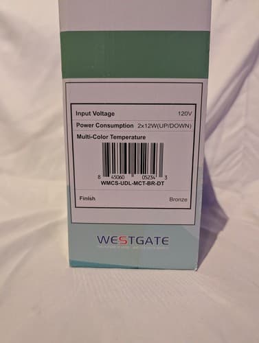 Westgate 4" Square LED Cylinder Light 120V (WMCS-UDL-MCT-BR-DT) Bronze - NEW - Thumbnail 2