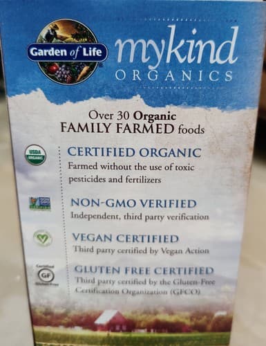 Garden of Life Mykind Organics Men's Multi - 120 Vegan Tablets - EXP 04/28 - NEW - Thumbnail 3