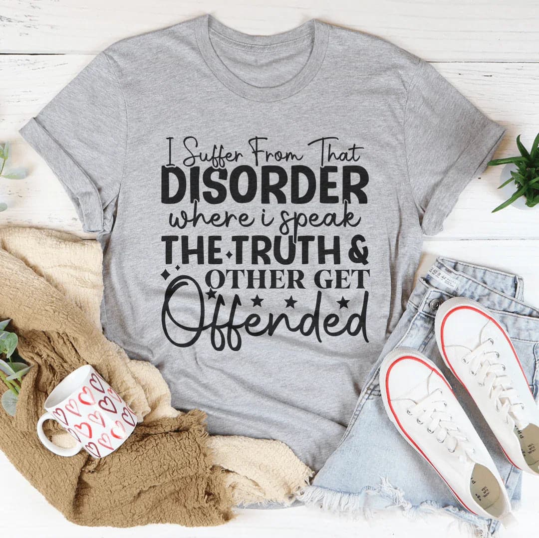 I Suffer From That Disorder Where I Speak The Truth Tee - Mauve / M - Thumbnail 4