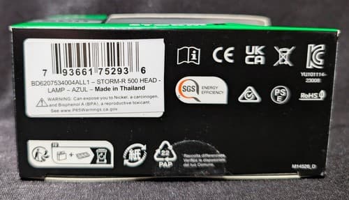 Black Diamond Storm 500-R Rechargeable Headlamp 500-Lumens Waterproof Azul - NEW - Thumbnail 3