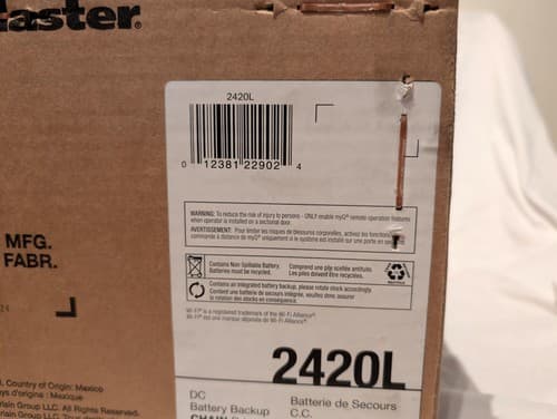 LiftMaster 2420L 3/4 HP Chain Garage Door Opener - NEW - Thumbnail 2
