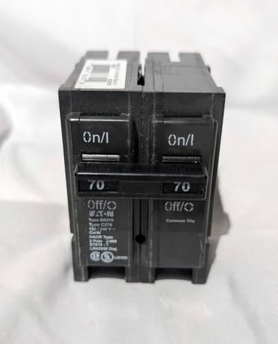 Eaton BR270 120/240V 70-Amps 2-Pole Plug-In Magnetic Circuit Breaker - Thumbnail 2