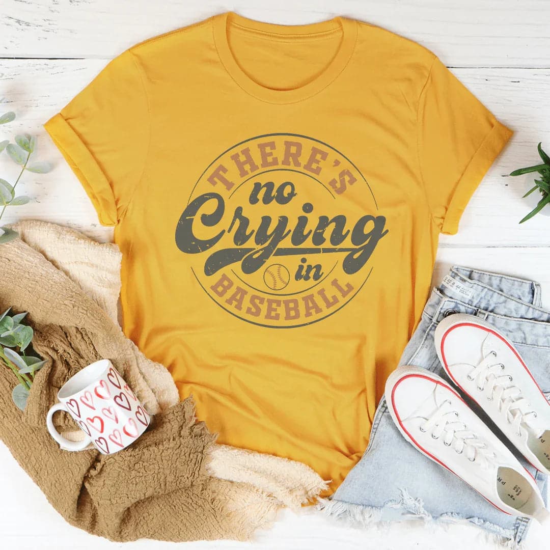 There Is No Crying In Baseball Tee - Athletic Heather / L - Thumbnail 2