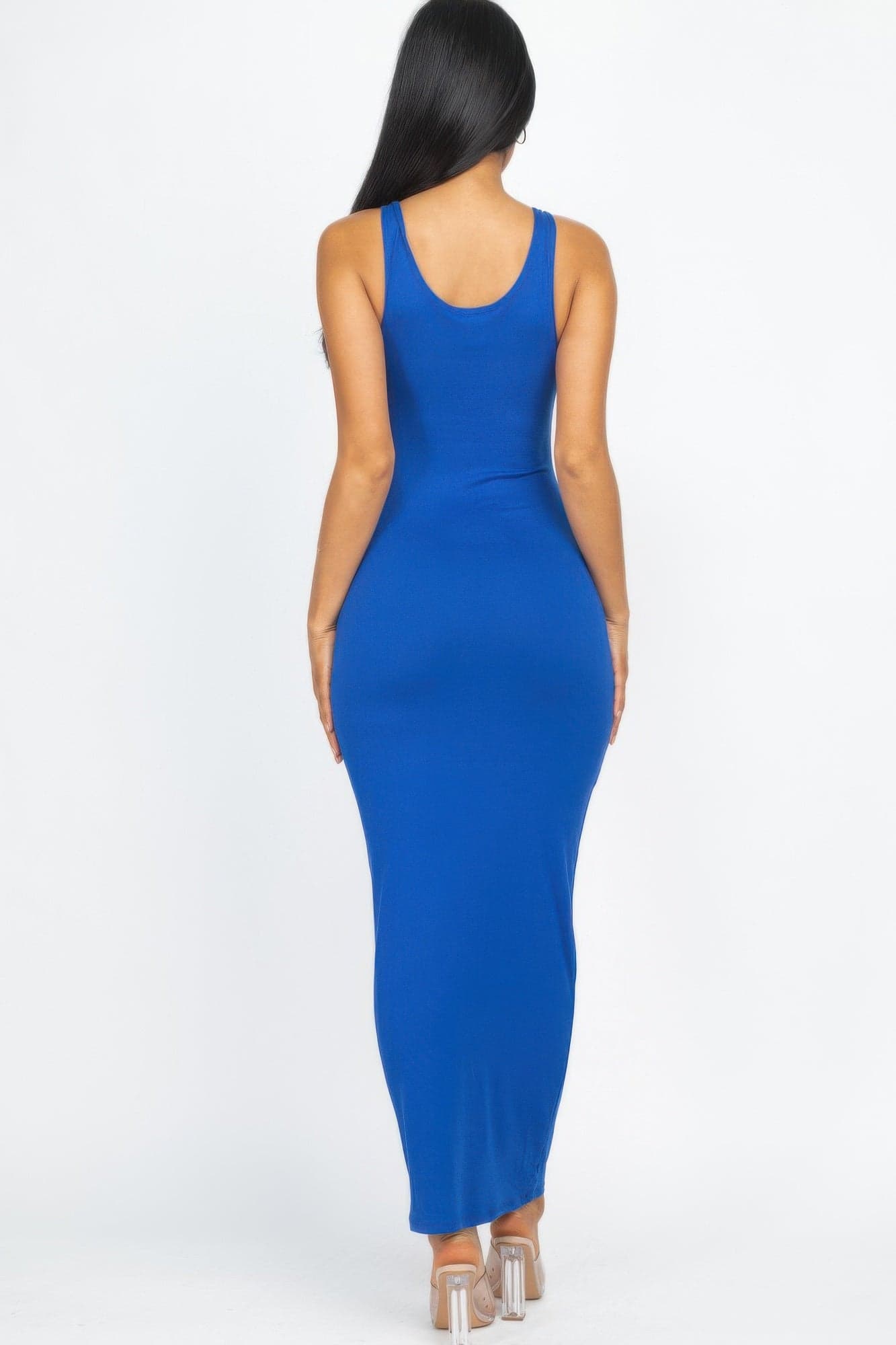 Solid Basic Maxi Dress - Black / S - Thumbnail 5