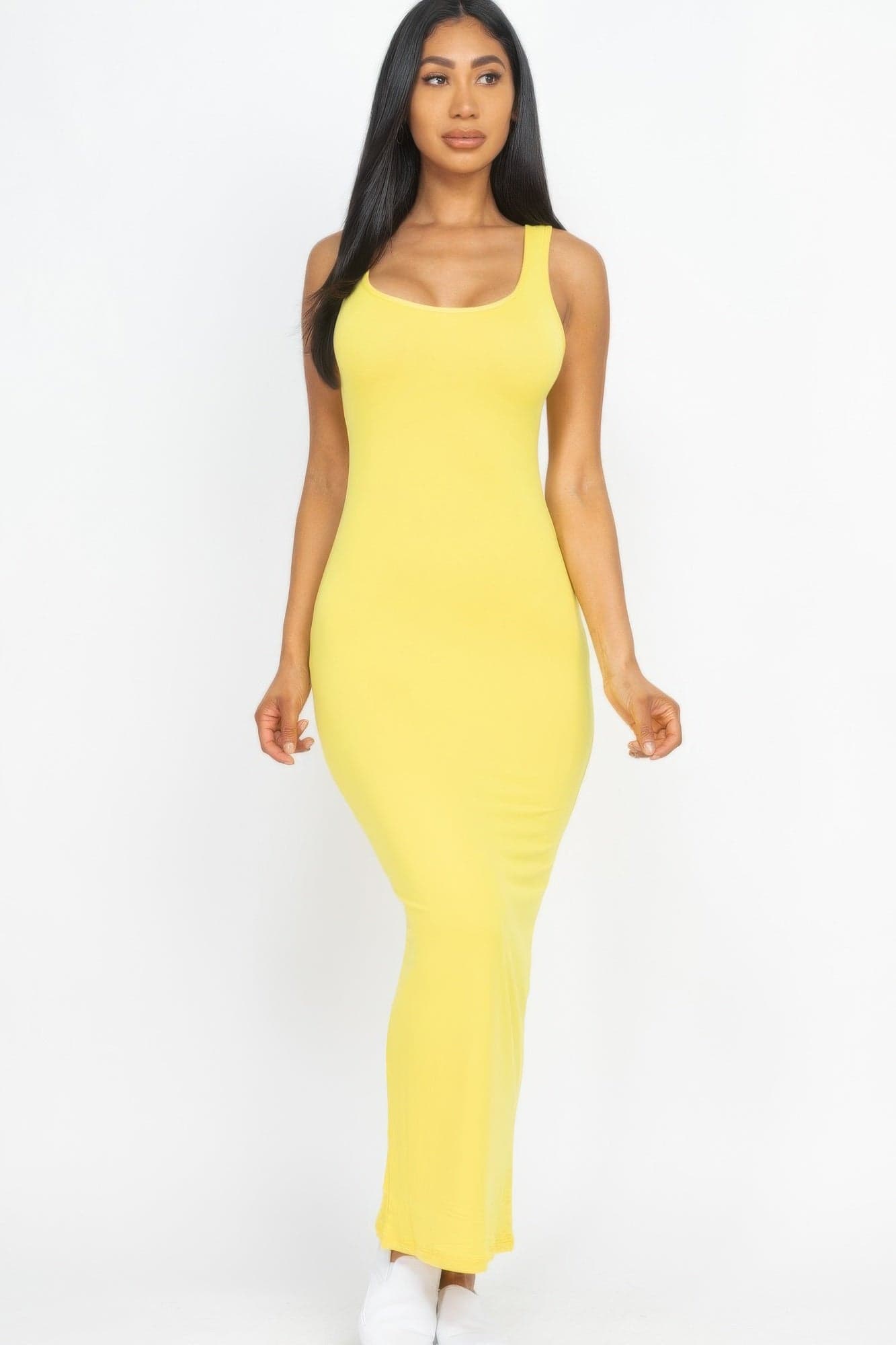 Solid Basic Maxi Dress - Red / S - Thumbnail 16