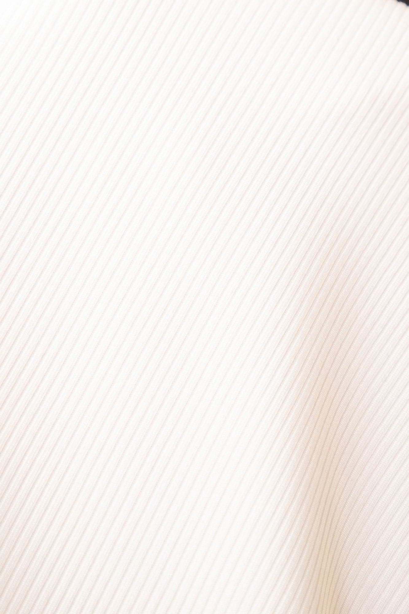 Ribbed Knit Plunge Neck Crop Top - Cloud / M - Thumbnail 10