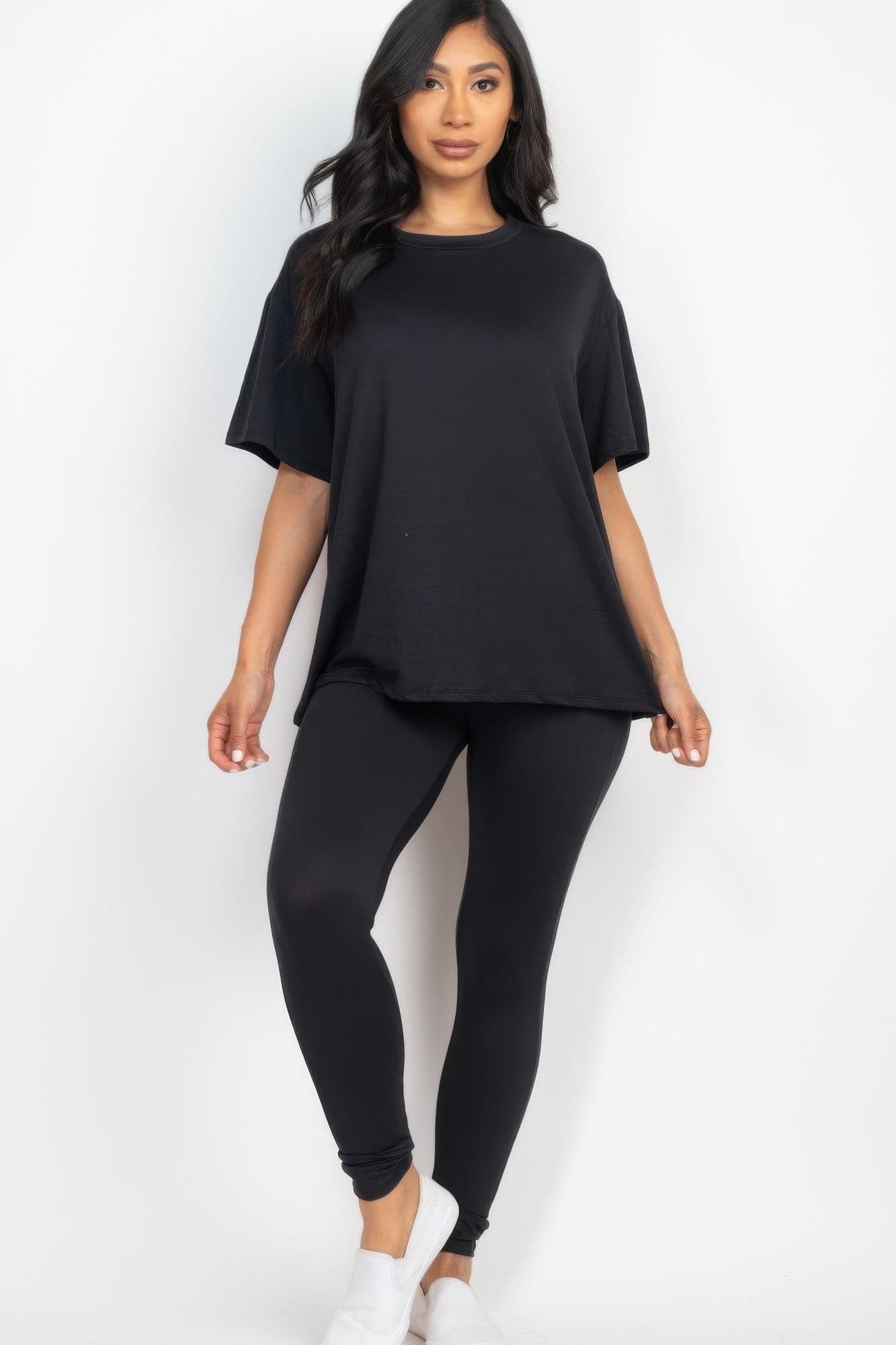 Oversized T-shirt & Leggings Set - Brown Sugar / M - Thumbnail 8