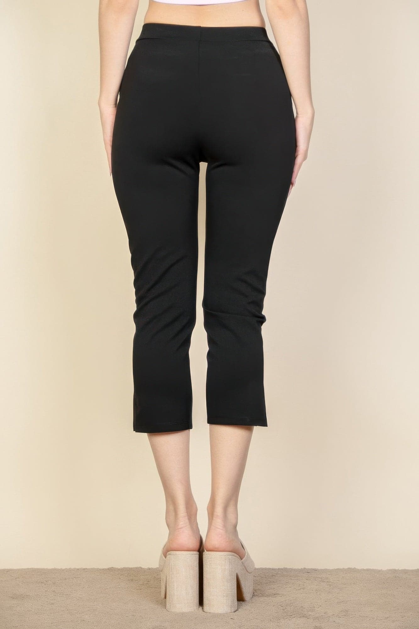Slit Hem Cropped Pants - White / M - Thumbnail 14