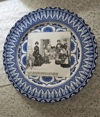 Royal Doulton Gibson Girl Collector Plate "She Longs....," Cobalt Blue... - Thumbnail 4
