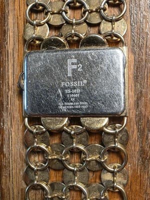 Fossil F2 Gold Toned Wide Dot Quartz Women's Wrist Watch ES1451 - Thumbnail 5